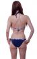 Mobile Preview: Sexy Neckholder Bikini Set Push Up Bandeau Bügel gepolsterter Swimwear Marine dunkel blau Navi dark blue zum Binden mit Anker Brosche