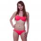 Mobile Preview: Sexy Neckholder Bikini Set Push Up Bandeau Bügel gepolsterter Swimwear rot red pink zum Binden