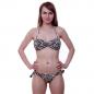 Preview: Sexy Neckholder Bikini Set Push Up Bandeau Twist Leopard Muster print gepolsterter Swimwear zum Binden
