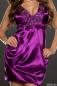 Mobile Preview: sexy Kleid Minikleid Abendkleid Partykleid mit Pailletten lila 34 36 S