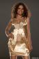 Preview: sexy Kleid Minikleid Abendkleid Partykleid mit Pailletten gold 34 36 S