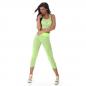 Preview: SeXy Fitness Set 2 Teiler Leggings & Top Fitnesshose Tanktop Sporthose Yogahose neon gelb 36 38 S M