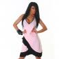 Preview: sexy GoGo Kleid Minikleid Latinakleid Sommerkleid Latino JELA LONDON 34 / 36 rosa / schwarz
