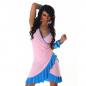 Preview: sexy GoGo Kleid Minikleid Latinakleid Sommerkleid Latino JELA LONDON 34 / 36 rosa / blau