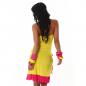 Preview: sexy GoGo Kleid Minikleid Latinakleid Sommerkleid Latino JELA LONDON 34 / 36 gelb / pink