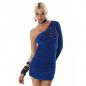 Preview: 36 S sexy Kleid Minikleid Partykleid Abendkleid One-Shoulder-Minikleid blau