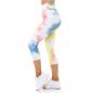 Preview: Sexy 3/4 Sportleggings Push-Up Leggings Fitnesshose Sporthose Yogahose multicolor gelb