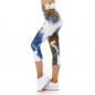Mobile Preview: Sexy 3/4 Sportleggings Push-Up Leggings Fitnesshose Sporthose Yogahose multicolor braun