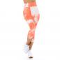 Preview: Sexy 3/4 Sportleggings Push-Up Leggings Fitnesshose Sporthose Yogahose multicolor Orange