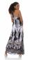 Preview: 34 36 38 sexy Kleid Partykleid Sommerkleid Strandkleid Maxikleid multicolor / grau