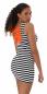 Mobile Preview: Sexy Minikleid Partykleid  Kleid Black Stripes schwarz gestreift