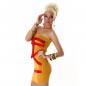 Preview: Sexy Kleid Strickkleid Minikleid Abendkleid Partykleid Ocker Gelb 36