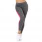 Mobile Preview: 36 / S Leggings Fitnesshose Sporthose Yogahose grau pink 36 / S