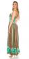 Mobile Preview: Trendy Maxikleid mit Blumenprint & Muster sexy Kleid grün 34 36