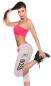 Preview: Sexy KouCla Sweat Caprihose "Boss" Capris mit Schriftzug  Fitnesshose Sporthose Yogahose pink