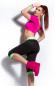 Preview: Trendy KouCla Capris mit Schriftzug Sexy Fitnesshose Sporthose Yogahose schwarz grün