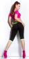 Preview: Trendy KouCla Capris mit Schriftzug Sexy Fitnesshose Sporthose Yogahose schwarz grün