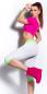 Preview: Trendy KouCla Capris mit Schriftzug Sexy Fitnesshose Sporthose Yogahose weiß grün