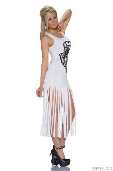 36 38 S M sexy Kleid Partykleid Sommerkleid Strandkleid weiß Longshirt 36 38 S M