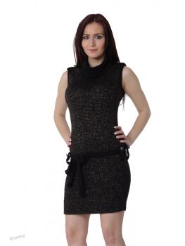sexy elegantes Kleid Strickkleid Rollkragen Abend Tanz 34 36 S M Made in Italy schwarz