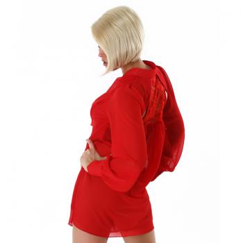 36 S sexy elegantes Kleid Sommerkleid Longshirt Minikleid rot
