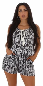 Sexy Short Overall Black Schwarz