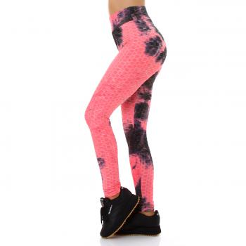 Sexy Sportleggings Push-Up Leggings Fitnesshose Sporthose Yogahose Neon Pink