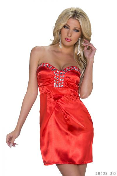 36 S sexy Kleid Minikleid Abendkleid Partykleid mit Pailletten  rot 36 S