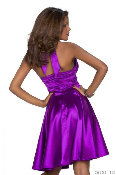 36 S Neckholder-Kleidsexy Neckholder-Kleid Kleid Minikleid Abendkleid Partykleid mit Spitze 36 S lila