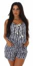 Sexy Short Overall Black Navy blau