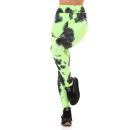 Sexy Sportleggings Push-Up Leggings Fitnesshose Sporthose Yogahose Neon grün