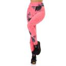 Sexy Sportleggings Push-Up Leggings Fitnesshose Sporthose Yogahose Neon Pink