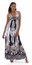 34 36 38 sexy Kleid Partykleid Sommerkleid Strandkleid Maxikleid multicolor / grau