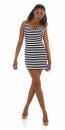 Sexy Minikleid Partykleid  Kleid Black Stripes schwarz gestreift
