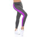 36 / S Leggings Fitnesshose Sporthose Yogahose grau lila Purple violett 36 / S